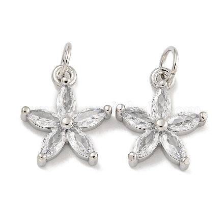 Покрытие стойки латунь микропаве прозрачные кубические циркониевые подвески KK-U030-08P-1