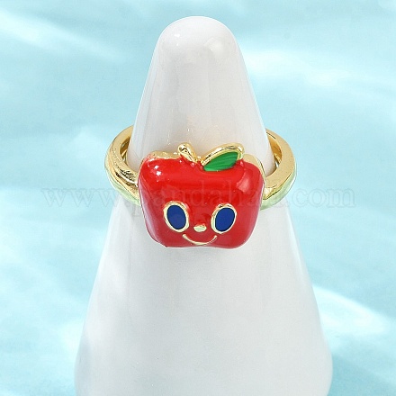 Латунные эмалевые манжеты для женщин RJEW-D326-01G-1