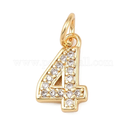 Латунные микропаве прозрачные кубические циркониевые подвески KK-G544-04G-04-1