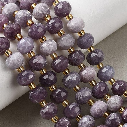 Натуральные лепидолитовые бусины G-K389-E47-01-1