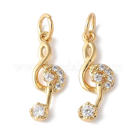 Латунные микропаве прозрачные подвески с фианитом KK-H449-85D-G-RS-1