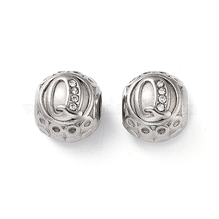 Европейские бусины из нержавеющей стали 304 со стразами STAS-A092-10Q-P-1