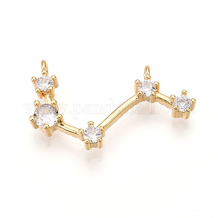Латунные микро проложить кубического циркония подвески KK-N261-120F-G-1