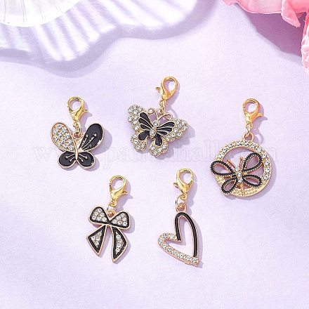 Подвесные украшения из сплава эмали HJEW-JM04596-1