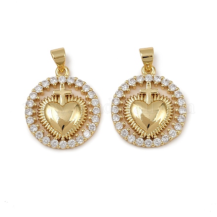 Латунные микро проложить кубического циркония подвески KK-I358-068G-02-1