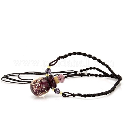 Ожерелья из флаконов духов лэмпворк с веревками PW-WG33753-08-1