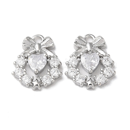 Латунные микро проложить кубического циркония подвески KK-F862-14P-1