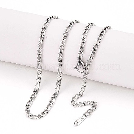 Цепочки Фигаро из нержавеющей стали 304 толщиной 3 мм NJEW-N058-13P-1