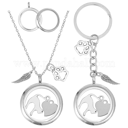 Комплекты ожерелий и брошей из нержавеющей стали 304&nbsp;SJEW-DR00004-1