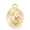 Alloy Pendants, Conch Shape, Golden, 21.5x14.5x9.5mm, Hole: 2.2mm