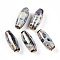 Handmade Porcelain Beads, Fancy Antique Glazed Porcelain, Oval, Old Lace, 30~32x12~13.5mm, Hole: 2~3.5mm