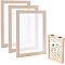Wooden Paper Making, Papermaking Mould Frame, Screen Tools, for DIY Paper Craft, Square, BurlyWood, 20.1x20.1x1.25cm