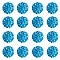 Pave Disco Ball Beads, Polymer Clay Rhinestone Beads, Round, Aquamarine, 10mm, Hole: 1.5mm, about 100pcs/box