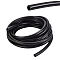 5M Silicone Cord, Hollow Round Cord, Black, 12mm, Inner Diameter: 8mm