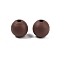 Wood European Beads, Matte Style, Round, Coconut Brown, 15mm, Hole: 4.7mm