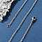 Non-Tarnish 304 Stainless Steel Cable Chain for Necklace, with Lobster Claw Clasps, Stainless Steel Color, 19.69 inch(50cm), 1.9x0.5mm