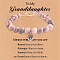 Natural Pink Zebra Jasper Round Beaded Stretch Bead Bracelets, Heart with Letter Alloy Charm Bracelets for Women, Platinum, Letter O, 7-1/8 inch(18cm)