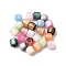 Opaque Resin with Glitter Powder European Beads, Column Large Hole Beads, Mixed Color, 12x10mm, Hole: 5mm