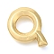 Rack Plating Brass Pendants, Long-Lasting Plated, Cadmium Free & Lead Free, Letter A~Z Charms, Letter Q, 25.5x18.5x6mm, Hole: 3.5x2mm