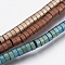Electroplate Non-magnetic Synthetic Hematite Beads Strands, Long-Lasting Plated, Heishi Beads, Flat Round/Disc, Mixed Color, 4x2mm, Hole: 0.8mm, about 198pcs/strand, 15.94 inch(40.5cm)