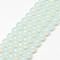 Baking Painted Glass Beads Strands, Imitation Opalite, Round, White, 8mm, Hole: 1.3~1.6mm, about 100pcs/strand, 31.4 inch