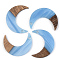 Opaque Resin & Walnut Wood Pendants, Moon, Cornflower Blue, 28x22x3mm, Hole: 2mm