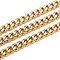 304 Stainless Steel Cuban Link Chain, Unwelded, with Spool, Golden, 9.5x8x3.5mm, 16.4 Feet(5m)/roll