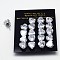 Cubic Zirconia Stud Earrings, with 304 Stainless Steel Bases, 316 Surgical Stainless Steel Pin, Grade AAA, Heart, Clear, 4x4mm, Pin: 0.8mm