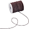 1 Roll 100M Polyester Elastic Cord, With Spool, Round, Coconut Brown, 1mm