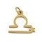 316L Surgical Stainless Steel Pendants, Constellation Charms, with Jump Ring, Golden, Libra, 11x12.5x1.5mm, Hole: 2.5mm