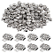100pcs Tibetan Style Alloy Tube Bails, Loop Bails, Barrel Bail Beads, Lead Free & Cadmium Free, Antique Silver, 10x8x7mm, Hole: 1.6mm