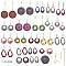 DIY Earring Making Kits, including Wood Pendants, Iron Earring Hooks & Jump Rings, Mixed Color
