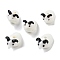 Handmade Lampwork Beads, Goat, White, 13~15x11.5~13x21.5~22.5mm, Hole: 2mm