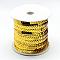Plastic Paillette Beads, Sequins Beads, Ornament Accessories, Flat Round, Gold, 4mm, about 100yards/roll