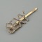 Word SEXY Alloy Rhinestone Hair Bobby Pins, Hair Accessories for Girls, Light Gold, 63x19x7mm, SEXY: 49x19mm