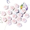 Handmade Porcelain Bright Glazed Beads, Flower, 14x14x6mm, Hole: 2mm