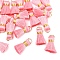 20Pcs Handmade Polycotton(Polyester Cotton) Tassel Decorations, Pendant Decorations, with Golden Iron Loops, Hot Pink, 17~21x10x5mm, Jump Ring: 6x0.7mm, Inner Diameter: 4.6mm, 20pcs/set