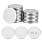 25Pcs 304 Stainless Steel Stamping Blank Tag Cabochons, Flat Round, Stainless Steel Color, 32x3mm
