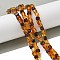 Natural Amber Beads Strands, Cube, Dark Red, 5~8x5~8x5~8mm, Hole: 1mm, about 58~64pcs/strand, 14.57~15.35(37~39cm)