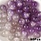 50Pcs Opaque UV Reactive Beads, Color Changing Beads, Round, with Glitter Powder, Light Grey, 10mm, Hole: 1.6mm