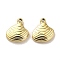 304 Stainless Steel Charms, Shell Shape Charms, Real 14K Gold Plated, 14x12.5x3mm, Hole: 1.2mm