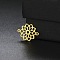 Stainless Steel Conncetor Charms, Hollow Flower Links, Golden, 12x16mm