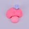 Opaque Frosted Resin Cabochon, Mushroom, Pink, 17.5x16.5x8.5mm