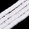 Handmade Polymer Clay Beads Strands, Pearlized, Disc/Flat Round, Heishi Beads, White, 6mm, Hole: 1.5mm, 15.75''(40cm)