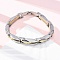 304 Stainless Steel Link Chain Bracelets for Women Men, Ion Plating(IP), Golden & Stainless Steel Color, 8-7/8 inch(22.5cm)