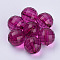 Transparent Acrylic Beads, Faceted, Round, Medium Violet Red, 20x19.5mm, Hole: 2.9mm