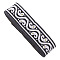Ethnic Style Embroidery Flower Polyester Ribbon, Flat, Clothes Accessories, Black, 1-1/4 inch(33mm), about 7.66 Yards(7m)/pc