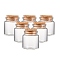 Glass Jar Glass Bottle for Bead Containers, with Cork Stopper, Wishing Bottle, Clear, 58x47mm, Bottleneck: 36mm in diameter, Capacity: 23ml(0.77 fl. oz)