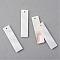 Sea Shell Pendants, Rectangle, Creamy White, 40x10.5x2~3mm, Hole: 1.5mm