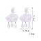 Alloy Dangle Earrings, Platinum, Cloud, 43x27.5mm